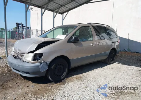 2002 Toyota Sienna Le из США, поврежденный, VIN 4T3ZF13C82U465335